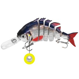 Rose Kuli - Señuelos de pesca para lubina de agua dulce y agua salada, señuelos de pesca realistas, paquete de 3 kits de aparejos de pesca