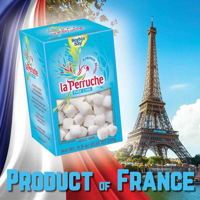 La Perruche Pure Cane White Sugar Cubes (250g/8.8oz box) |
