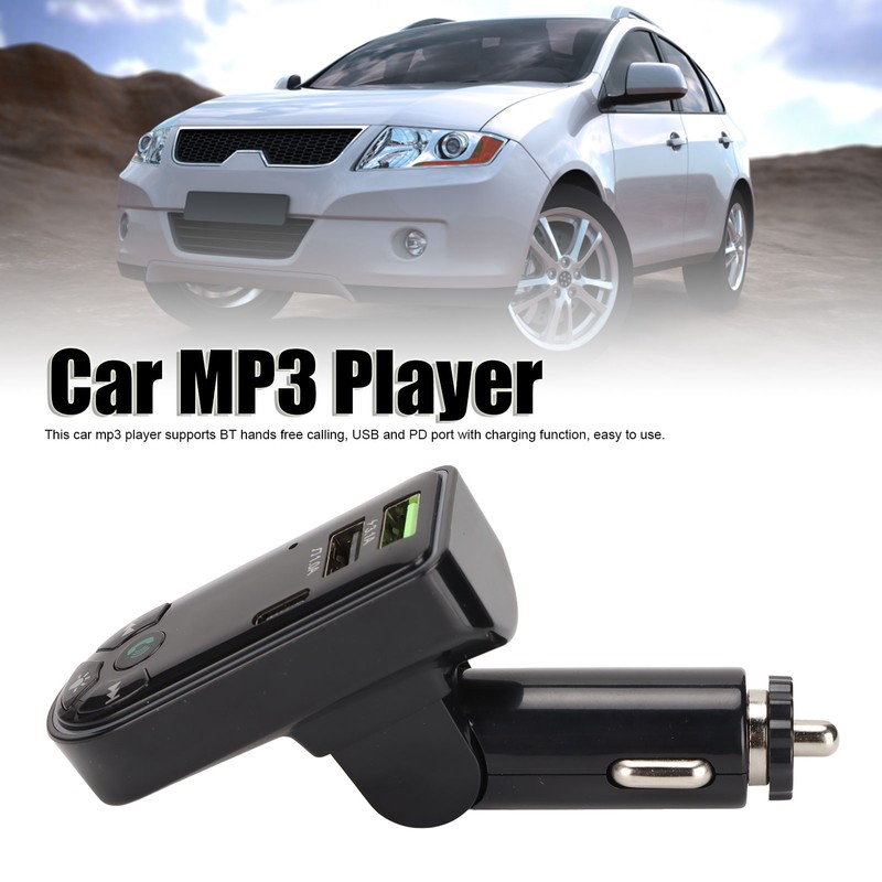 Car MP3 Player Hands Free Stereo Dual USB Charging Bluetooth