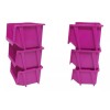 Macoll Gavetas Apilables Grandes Plástico (25x22x14 Cm) (42pzas)