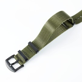 BINLUN Watch Strap Nylon Thick, 0.7 inch (18 mm), 0.8 inch (20 mm), 0.9 inch (22 mm), 0.9 inch (24 mm), Watch Strap, Premium Ballistic Watch Band, Nylon, Multicolor Watch Band, Silver/Black Buckle