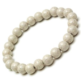 [OVER-9] Hokutsu Stone Bracelet, 0.3 inch (8 mm), Genuine Taiwan, Rough, Power Stone, Natural Stone, Ultra Far Infrared, Health, Rubber Ceramic Stone Iron