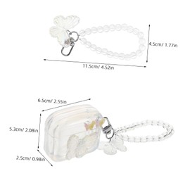 Gadpiparty Butterfly Earphones Case Keychain Shockproof Cover for Protective Earbuds Pouch Gradient Design for Travel and Sports Use