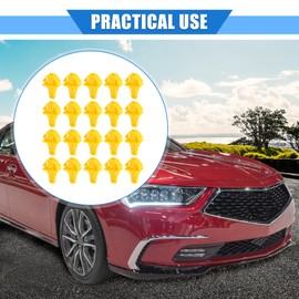 X AUTOHAUX 20 Pcs Fender Flare Bumper Clip Compatible for Honda CRV, Yellow