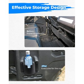 KEMIMOTO UTV Door Mounted Cup Holders Compatible with Pioneer 700 700-4 1000 1000-5 1000-6, Fit Bottle Drink with Handles up to 18 oz, for Front and Rear Door, Storage Accessories (2 PCS)