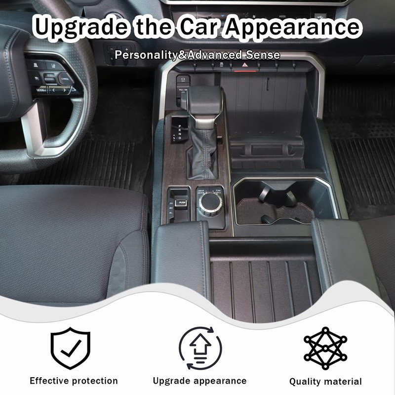 HIRUFAIT Gear Shift Panel Cover Trim for Toyot@ Tundra 2022-2025