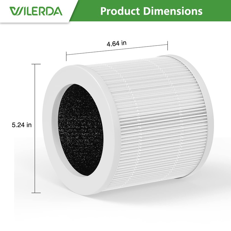 2 Pack A1 Replacement Filter Compatible with VEWIOR Air Purifier