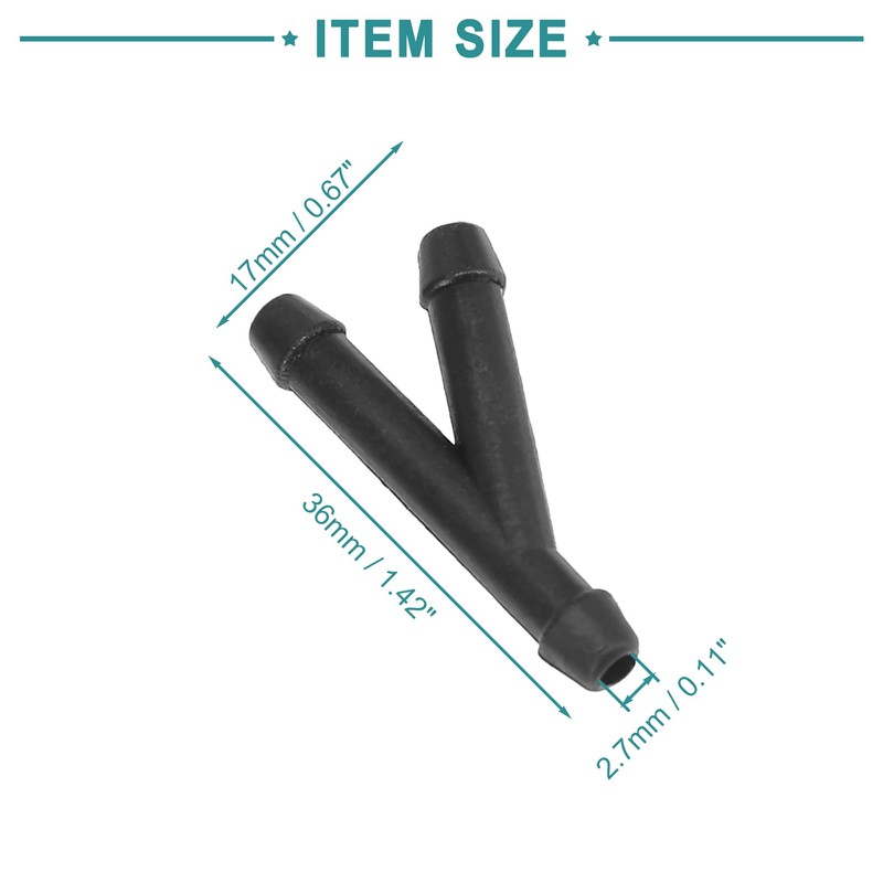 ACROPIX 3 Way Y Shaped Windshield Washer Hose Connector Tube