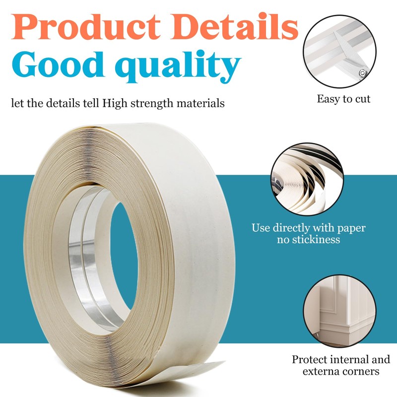 ziyue-Reinforced-Drywall-Corner-Tape-for-Walls Drywall Tape with Metal Corner Drywall Repair Bead Tool