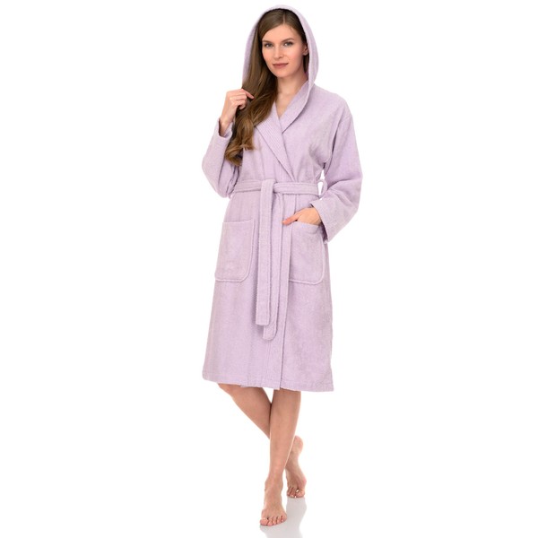 TowelSelections Womens Robe, Premium Cotton Hooded Bathrobe for Women, Soft