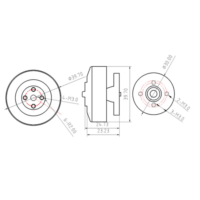 1pc QM3507 380/580/680KV Waterproof Brushless Motor Drone Part Kit for