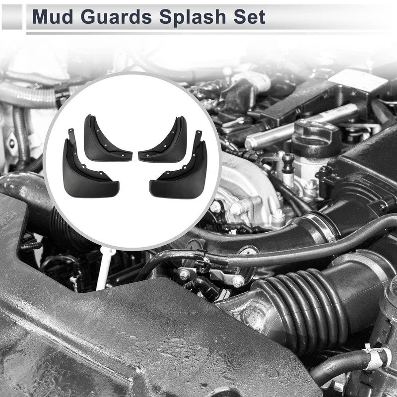 X AUTOHAUX 1set Front and Rear Mud Flaps Splash Guards