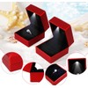 KEISIMI Luxury Ring Box with LED Light, Ring Box for