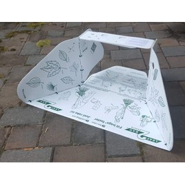 Leaf Chute Funnel and Paper Lawn Bag Holder. Rake in like a giant wide mouth dustpan. USA made. Durable water-safe Leaf2Bag