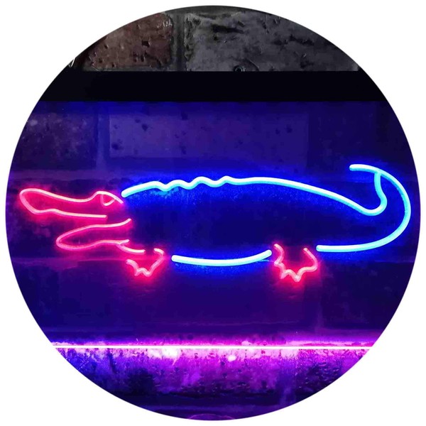 ADVPRO Alligator Crocodile Game Kid Room Illuminated Dual Colour LED