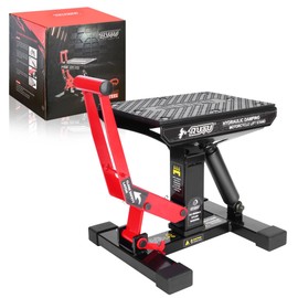 RUTU Dirt Bike Stand,Motorcycle Lift Stand Jack 1000 Lbs Capacity,12-13.8 Inch Heavy Duty Steel Hydraulic Lift for Dirtbike ATV ADV Rally Maintenance