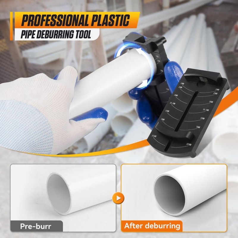 Pipe Deburring Tool, Aluminum Alloy Deburring Tool for Plastic Pipe,