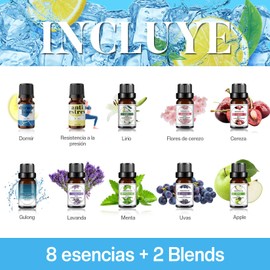 Difusor de Aceites Esenciales: 550ml Humidificador de Lluvia de Goteo de Agua Humidificador de Aire, Difusor de Aromas - 7 Colores con Temporizador de Control Remotof, para Casa Y Oficina (Blanco)