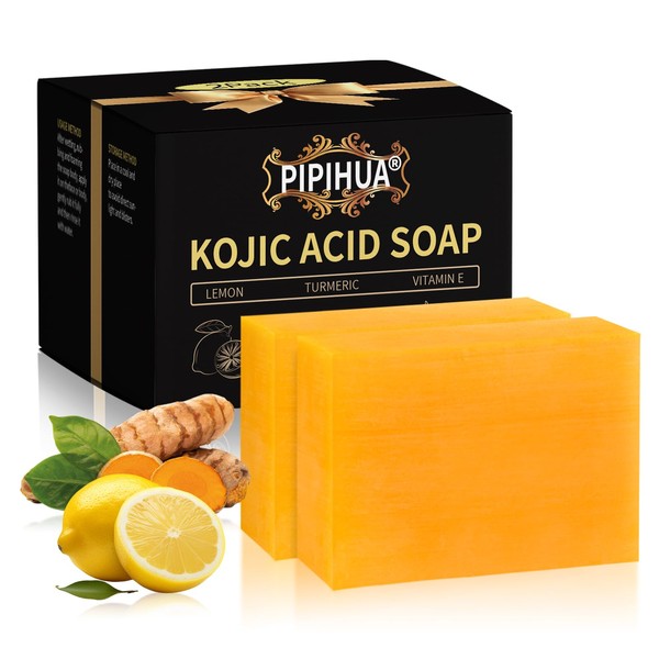 PIPIHUA PIPIHUA Turmeric Kojic Acid Soap for Skin: Lemon Kojic