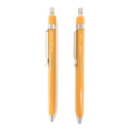 KOH-I-NOOR Versatil 5228 - Set of 2, Metal Mechanical Pencils with Sharpener, Lead 2mm - yellow