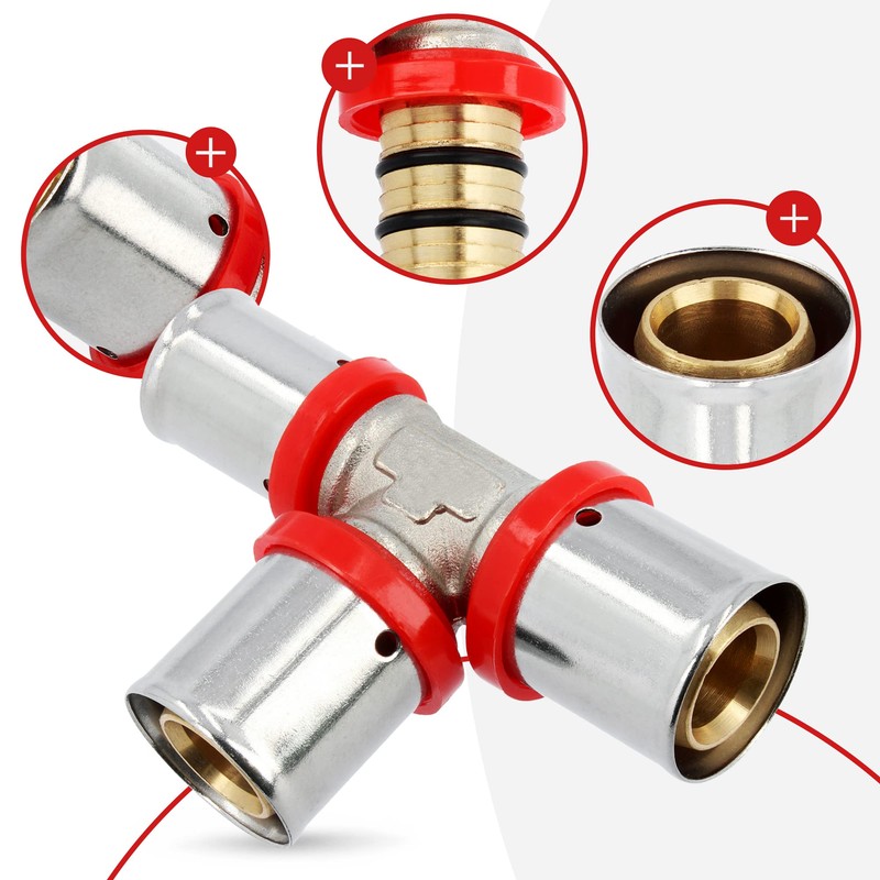 T-Piece PEX Press Fitting 20 x 20 x 16 mm