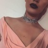(Silver) - YERTTER Multi Layered Chain Rhinestone Choker Fully Diamond
