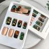 24Pcs Spring Press on Nails Medium Square Fake Nails with