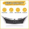 Parachoques delantero parrilla superior negro con moldura cromada para Nissan