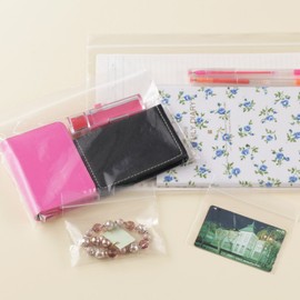 Shimojima Swan 006656042 Transparent Bags, Zippered, Poly, C-4, Horizontal, Pack of 200, 3.9 x 2.8 inches (10 x 7 cm)