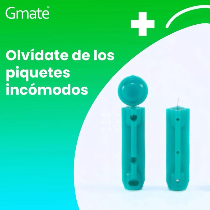 Gmate Lancetas Nanolet Para Glucometro Gmate 50 Pzas Color Azul