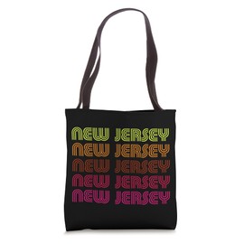 Retro State of Nevada Inline Font Disco Neon Vintage Tote Bag