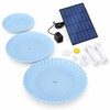 Solar Bird Bath Fountain for Outdoor Décor – 3-Tier Plastic