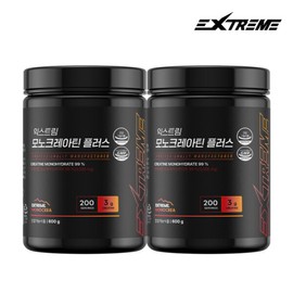 Extreme (익스트림) 모노크레아틴 플러스 600g 2통(400일분) (Extreme) Monocreatine Plus 600g 2 Bottles (400 servings)