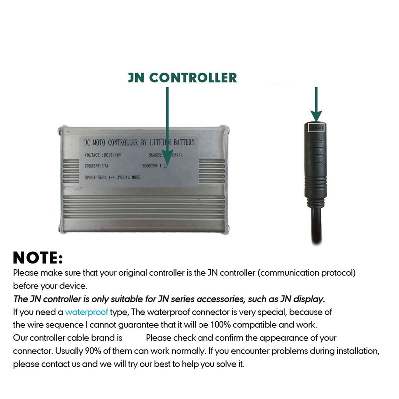 Electric Bike Motor Controller 17A Waterproof Brushless Square Wave Controller