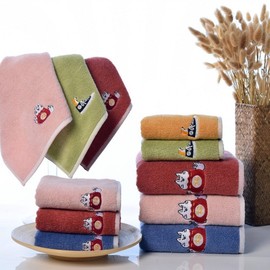 Scarecrow Xinjiang Full Cotton Sports & Face Towel for Adults & Couples Home Use 74*34/Junior Face Towel - Bean Green 10ea