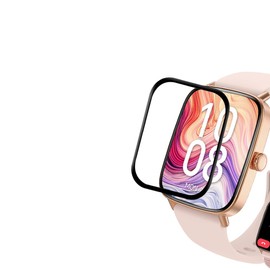 Tznzxm For AEAC IDW28 Screen Protector, Full Coverage 3D Curved Edge Frame Case Friendly HD Clear Film For AEAC IDW28/Tensky IDW28/Yoever IDW28/Fitpolo IDW28 1.85" Smartwatch for Women Men