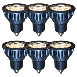 FWAYTECH LED Halogen Bulb, E11, Black, 5W, Dimmable, Dichroscopic 40W - 50W Equivalent, 30 Degree Medium Angle, Duct Rail LED Spotlight, Compatible with Enclosed Fixtures (2700K Bulb Color Equivalent,