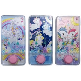 LND Gifts - Set Of 3 Unicorn Handheld Water Games, Fun and Friendly Designs Hand Held Games for Kids, Engaging Water Game, Exciting Water Games for Kids Handheld Retro Toys, Children's Hand Held Toys