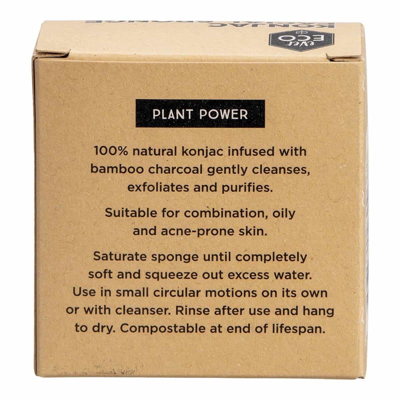 Ever Eco Konjac Facial Sponge, Charcoal