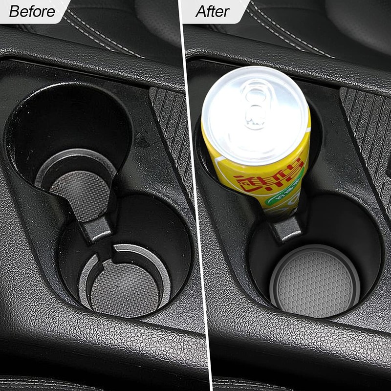 Car Cup Holder Coaster, 4 Pack 2.75 Inch Diameter Non-Slip