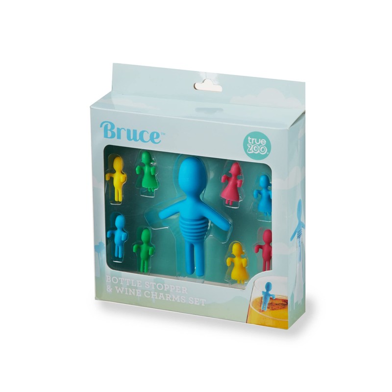 True Zoo Bruce 1 Wine Bottle Stopper and 8 Wine