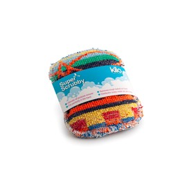 Kilo Non-Scratch Washing Up Mini Scrubby Sponge/Scouring Pad, Double Sided Eco-Friendly Cotton Mini Cleaning Cloth (Single Scrubby)