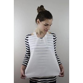 AEP 100 Pack Disposable Plastic Adult Bibs