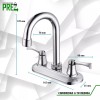 Prez Grifo Mezcladora Lavabo Llave Inoxidable Cromado Sp-40008