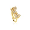 Z ZACHÉ Gold Bow Ring for Women Girls Dainty Cubic