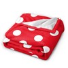 Red White Polka Dot Blanket Soft Lightweight Throw Blankets Cozy