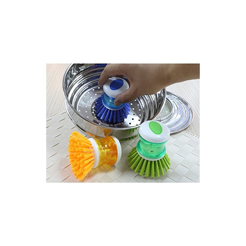 GOSONO 2PCS Hydraulic Plastic washing brush pot multicolor kitchen gadgets