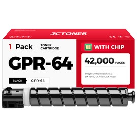 GPR-64 GPR64 Black Toner Cartridge 1-Pack with chip High Yield Replacement for Canon GPR-64 5141C003AA Toner Compatible for Canon ImageRunner Advance DX 4845i 4835i 4825i Printer Ink Copier All-in-One