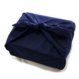 Cotton Broad Plain Large Furoshiki Navy Blue, Made in Japan (4 Width Approx. 49.6 inches (126 cm)