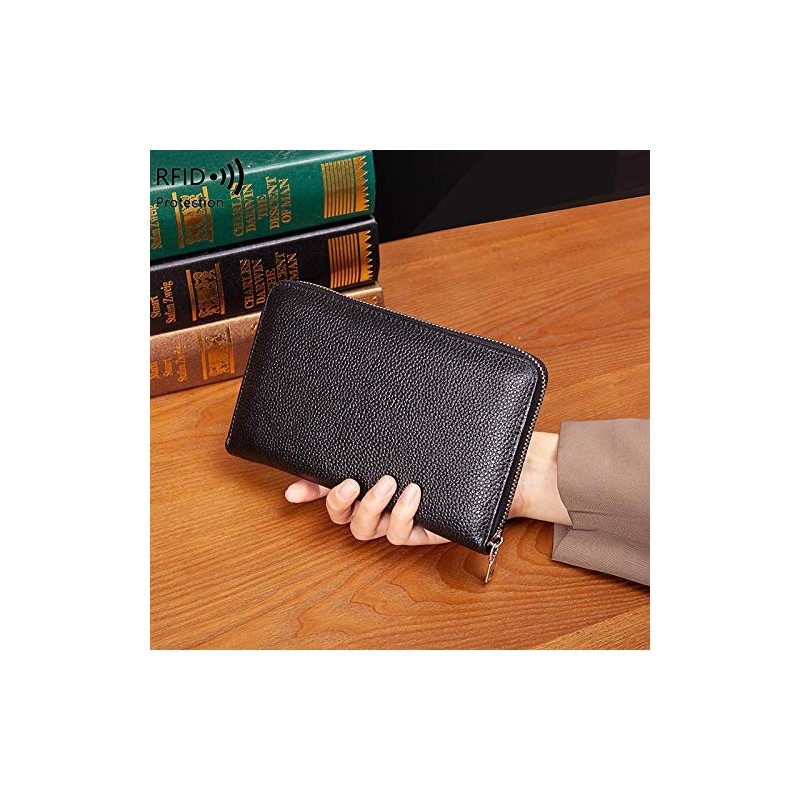 Passbook Case, Genuine Leather, Skimming Prevention, Large Capacity, Magnetic Protection,